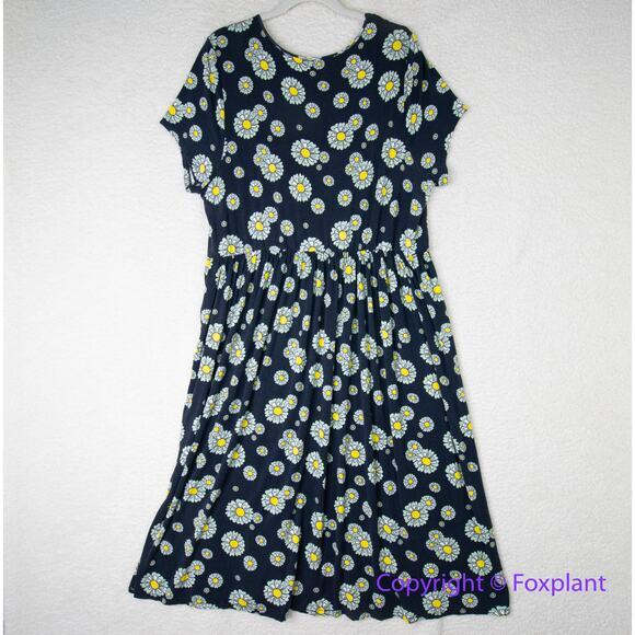 Modcloth daisy faux wrap short sleeve dress with side slit size 4X‎ - Picture 7 of 13